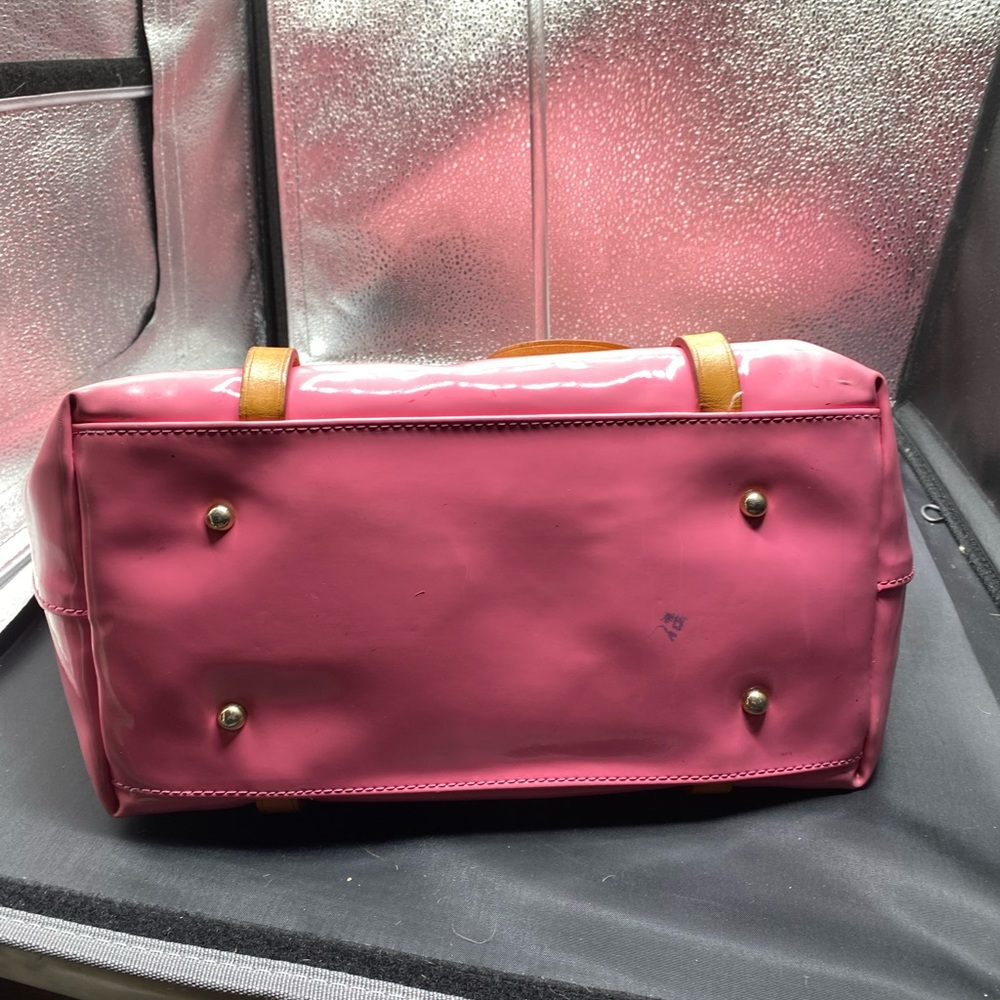 661 Dooney&Bourke pink patent tote Preowned PROJECT BAG###### - Picture 9 of 13